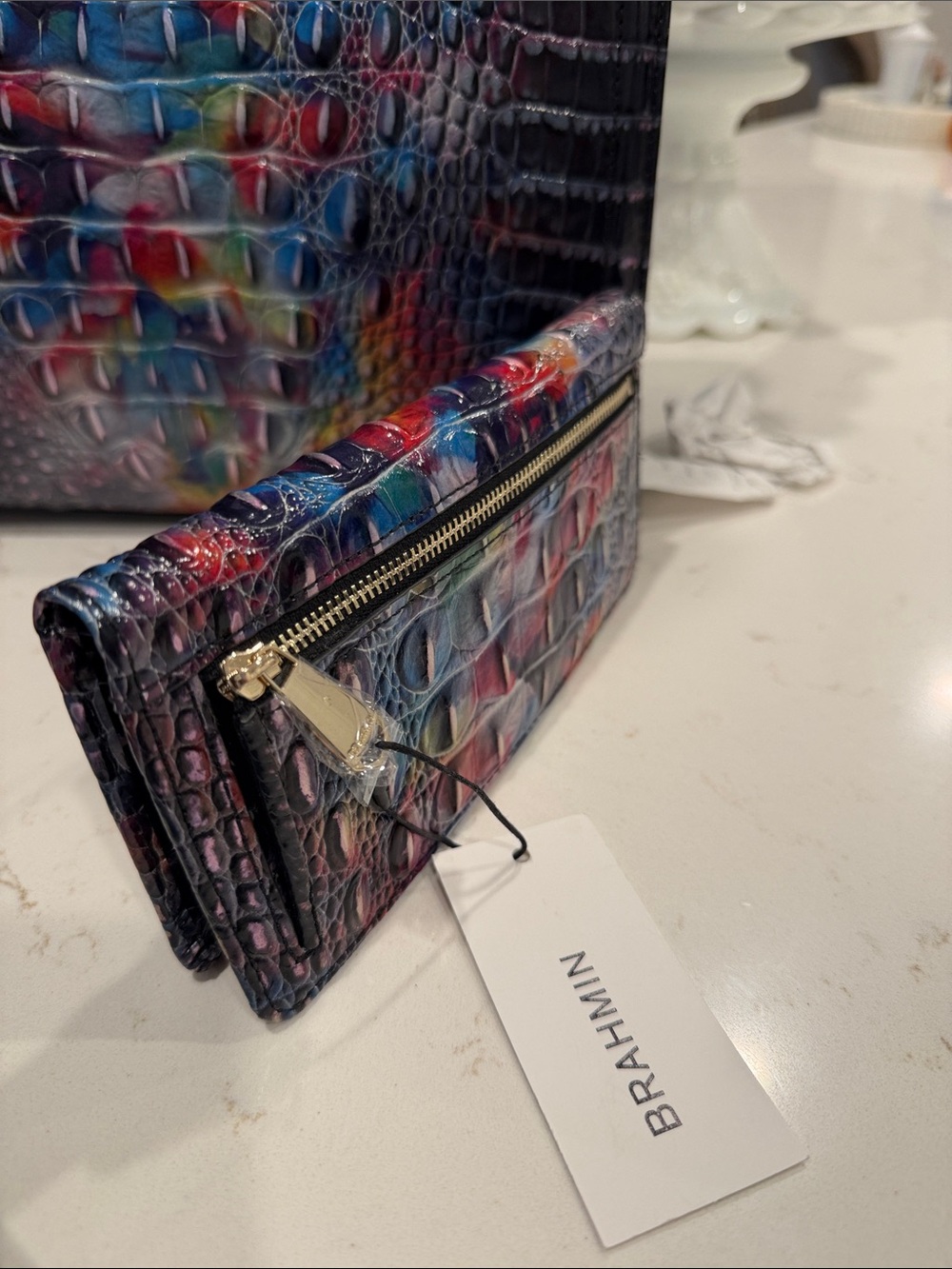 Brahmin Caroline in Black Prism Melbourne with matching Ady Wallet - Picture 12 of 12
